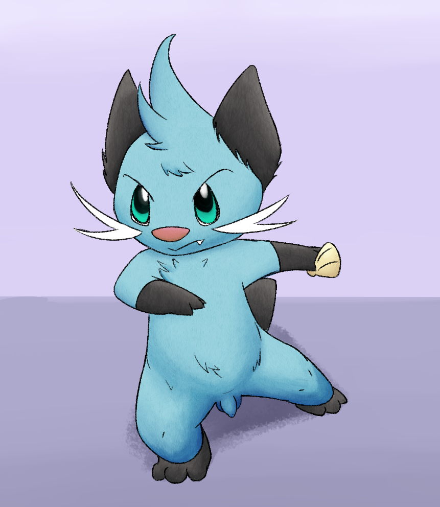 charmandrigo dewott male mammal mustelid nintendo nude otter penis pok&eacute;mon solo video_games