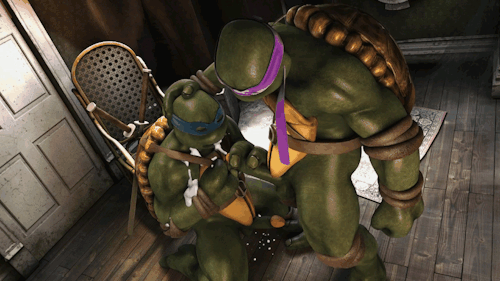 3d animated anthro balls cum cumshot donatello_(tmnt) duo erection gay handjob incest leonardo_(tmnt) male no_sound oral orgasm penis reptile scalie sex teenage_mutant_ninja_turtles turtle