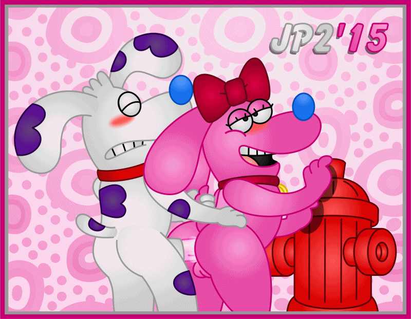 against_wall all_fours anal anal_penetration animated anthro anus balls bow canine cartoon collar cum dog doggystyle duo female from_behind jaimeprecoz lagomorph male mammal mitzy penetration pink_background plain_background pussy ralph sex spydogs straight the_secret_files_of_the_spydogs