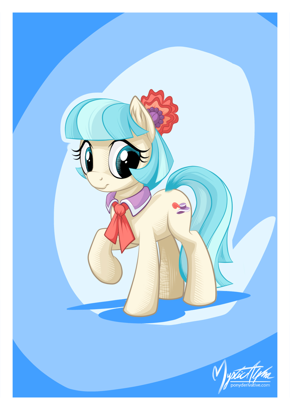 2014 coco_pommel_(mlp) digital_media_(artwork) equine female feral friendship_is_magic hi_res horse mammal my_little_pony mysticalpha pony smile solo