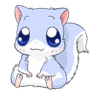 :3 blue_eyes blue_fur blush cute digital_media_(artwork) flying_squirrel fur happy_happy_clover hickory hirari japanese kuridora male mammal pixiv rodent sayuri_tatsuyama sitting smile solo squirrel white_fur