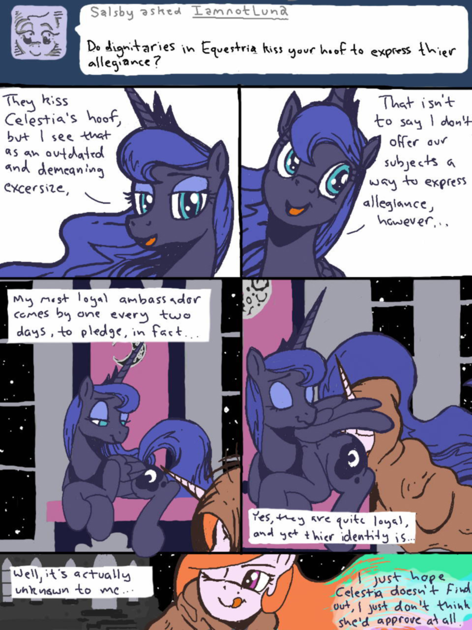 comic english_text equine female feral friendship_is_magic horse ihavnoname incest lesbian mammal my_little_pony night oral pony princess_celestia_(mlp) princess_luna_(mlp) text