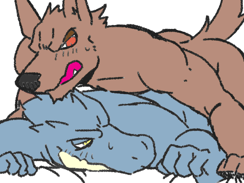 anal anal_penetration animated anthro anubian_jackal blush brothers canine crocodile duo edit gay humping incest interspecies jackal league_of_legends male mammal nasus penetration pton renekton reptile scalie sex sibling video_games