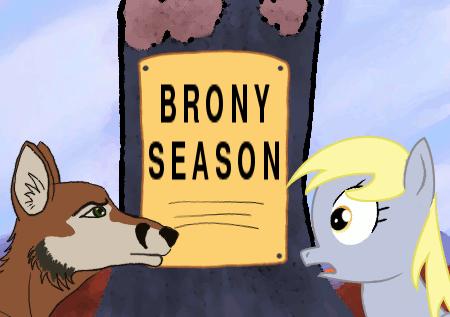 angry animated blue_background brown_fur canine derpy_hooves_(mlp) duo felixspeagel female fox friendship_is_magic fur green_eyes grey_fur male mammal my_little_pony parody plain_background what yellow_eyes