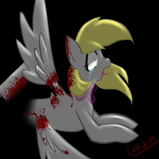 derpy_hooves_(mlp) equine female friendship_is_magic gore mammal my_little_pony pegasus solo wings