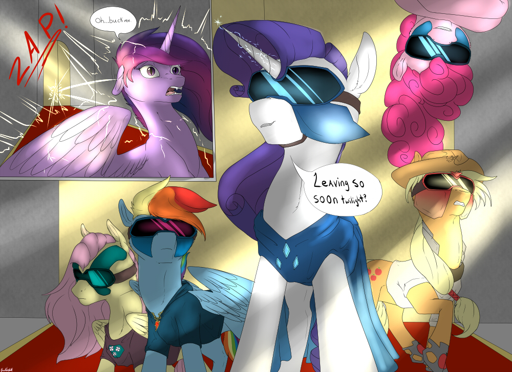 applejack_(mlp) backlash91 clothing equine eyewear female feral fluttershy_(mlp) friendship_is_magic group hair hat horn horse mammal my_little_pony pink_hair pinkie_pie_(mlp) pony purple_hair rainbow_dash_(mlp) rarity_(mlp) renegade_princess twilight_sparkle_(mlp) winged_unicorn wings