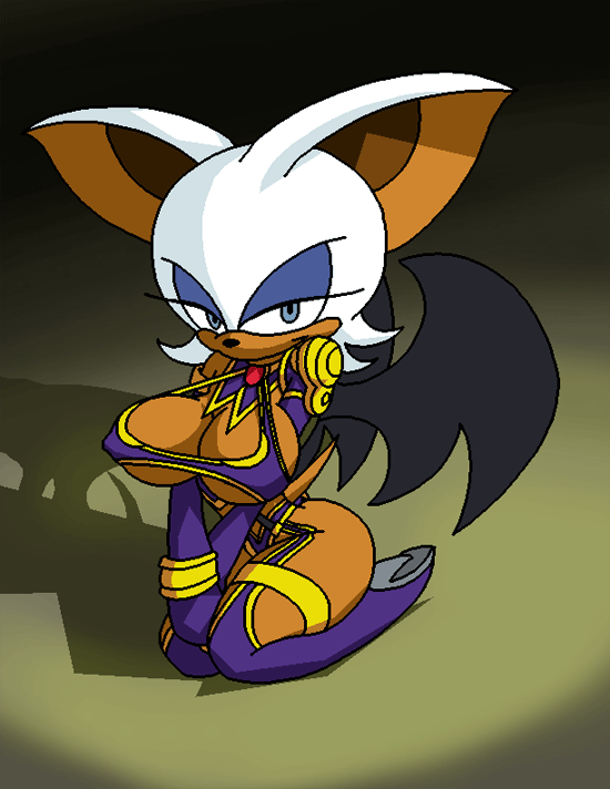 2014 anthro bat big_breasts breasts cleavage clothed clothing dboy female looking_at_viewer mammal rouge_the_bat sega skimpy smile solo sonic_(series) under_boob wings