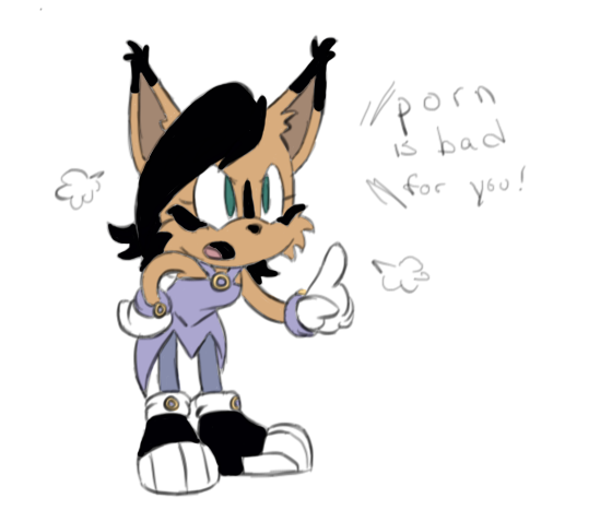 black_hair edit english_text feline female gloves green_eyes hair lynx mammal nicole_the_lynx sega solo sonic_(series) text