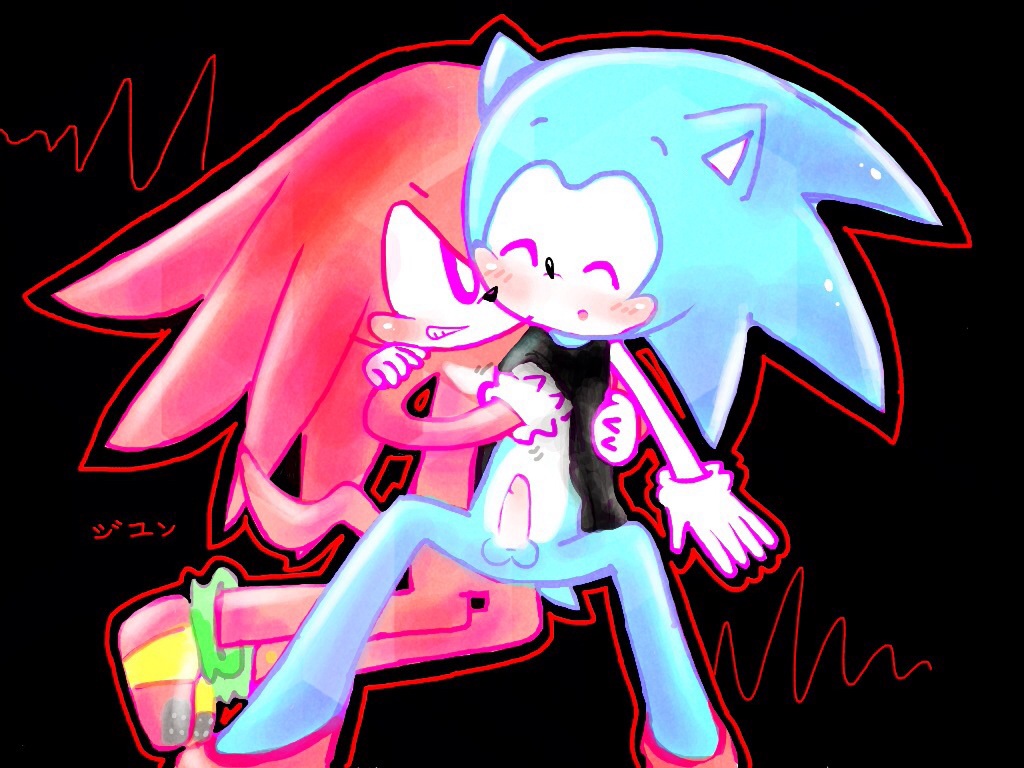 2014 balls becker blush duo echidna erection gay hedgehog knuckles_the_echidna male mammal monotreme penis sega sonic_(series) sonic_the_hedgehog video_games