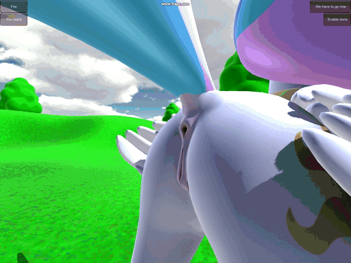 3d animated anus equine feces female friendship_is_magic mammal my_little_pony outside princess_celestia_(mlp) pussy scat solo text