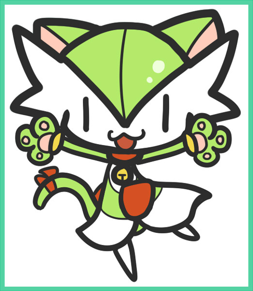 :3 animal_ears anthro bell border bow cat_ears cat_paws collar concave_(artist) cosplay dress feline female furrification gardevoir green_hair hair humanoid looking_at_viewer mammal nintendo open_mouth pok&eacute;mon solo video_games