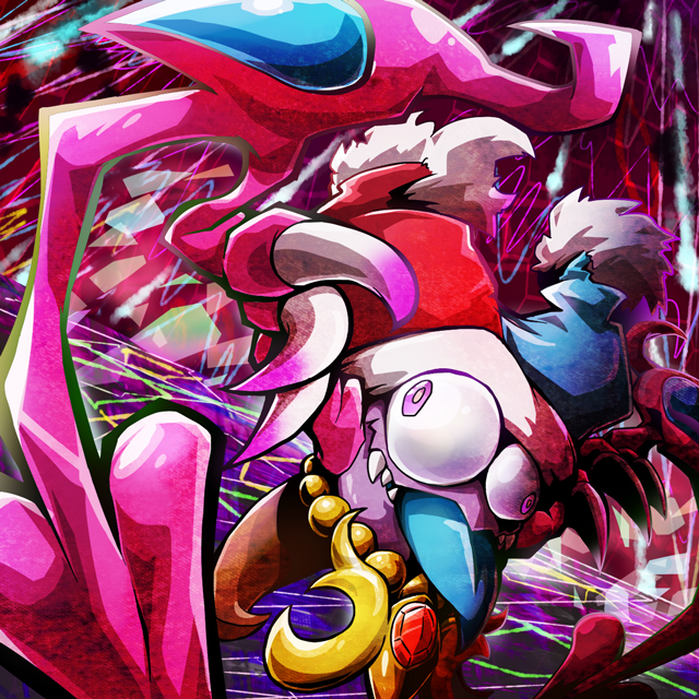 1boy claws crazy_eyes gem hat jester_cap jester_hat jewel kirby_(series) kirby_super_star kirby_super_star_ultra male male_focus marx marx_soul monster nintendo purple_eyes solo spoilers teeth tongue tongue_out wings xion_(wisteria_way)
