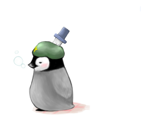 bad_id bad_pixiv_id bird hat hong_meiling knife knifed no_humans nuime penguin solo touhou what