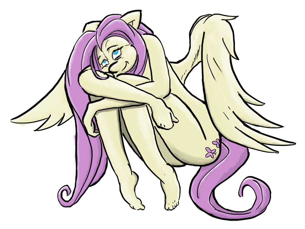 colored equine fluttershy_(mlp) friendship_is_magic horse mammal my_little_pony pink_haired pony wings