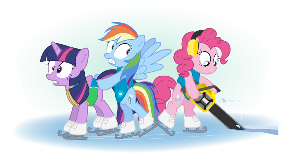 2015 alpha_channel chainsaw dm29 earth_pony equine female feral friendship_is_magic horn horse ice mammal my_little_pony pegasus pinkie_pie_(mlp) pony rainbow_dash_(mlp) tools twilight_sparkle_(mlp) winged_unicorn wings