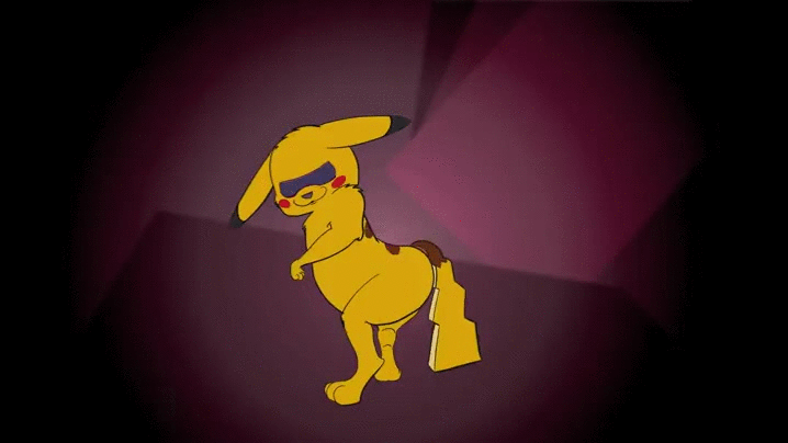 animated butt butt_grab fur glass hand_on_butt nintendo open_mouth pika_petey pikachu pok&eacute;mon slap teeth video_games yellow_fur