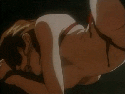 animated animated_gif blindfold demon_warrior_koji doggystyle eyes_covered gagged lowres on_side panties panty_pull sex underwear vaginal