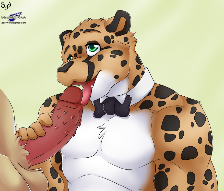 barbs bow_tie cheetah feline mammal oral penis sydneysnake wolfblade