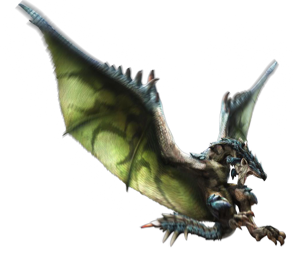 ambiguous_gender azure_rathalos monster_hunter official_art rathalos solo video_games wings