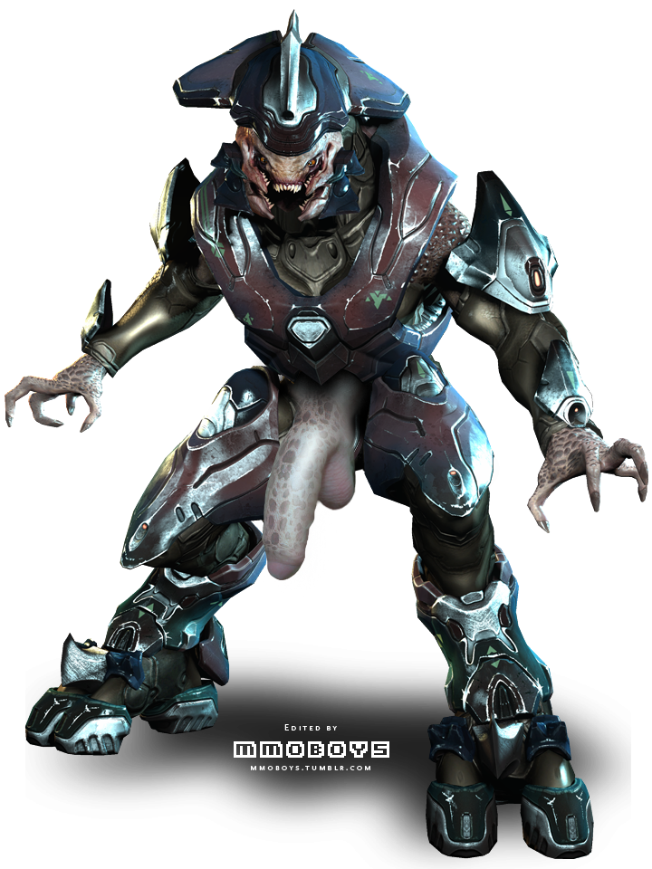 alien balls halo halo_(series) male mmoboys_(artist) penis sangheili solo video_games