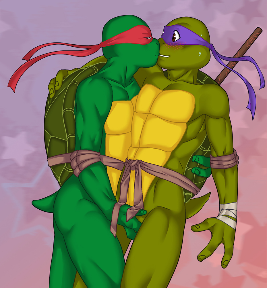 anthro brothers crylin donatello_(tmnt) duo grope incest kissing male male/male raphael_(tmnt) reptile scalie sibling teenage_mutant_ninja_turtles turtle