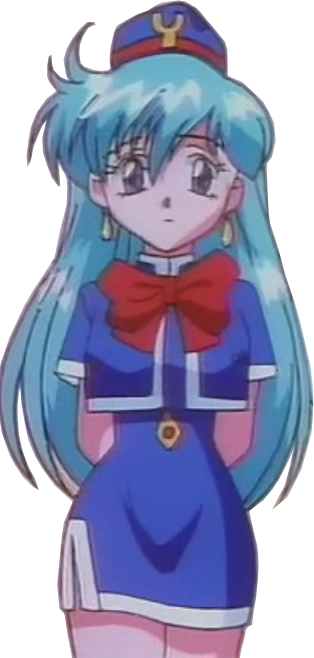 blue_hair long_hair miniskirt skirt stewardess tenjouin_katsura yat_anshin_uchuu_ryokou