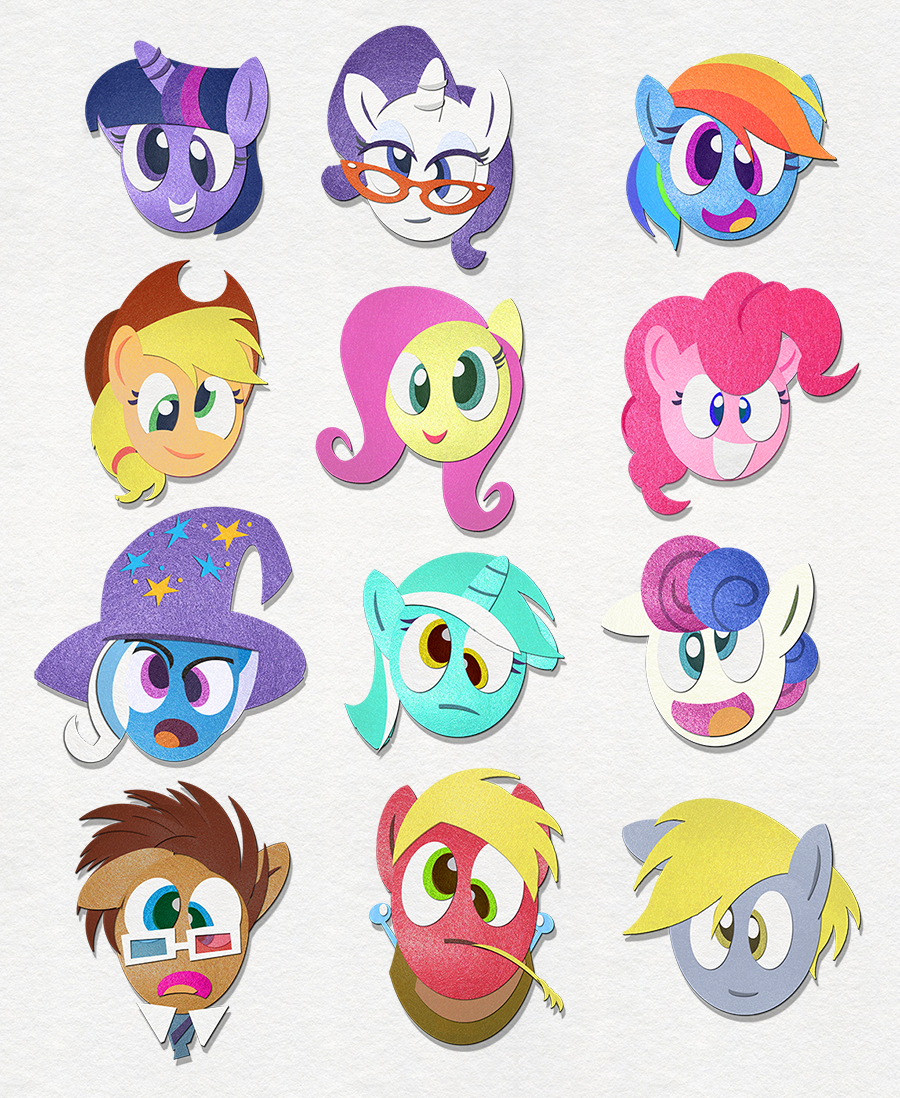 2015 3d_glasses applejack_(mlp) big_macintosh_(mlp) bonbon_(mlp) derp derp_eyes derpy_hooves_(mlp) doctor_whooves_(mlp) equine female fluttershy_(mlp) friendship_is_magic horn horse lyra_heartstrings_(mlp) male mammal my_little_pony paper pinkie_pie_(mlp) pixelkitties pony rainbow_dash_(mlp) rarity_(mlp) straw trixie_(mlp) twilight_sparkle_(mlp) unicorn