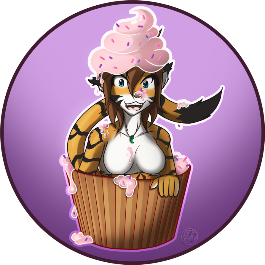 2015 anthro blue_eyes breasts claws cupcake fauna_(character) feline femalehand_wraps food leoian mammal nude paws project2nd