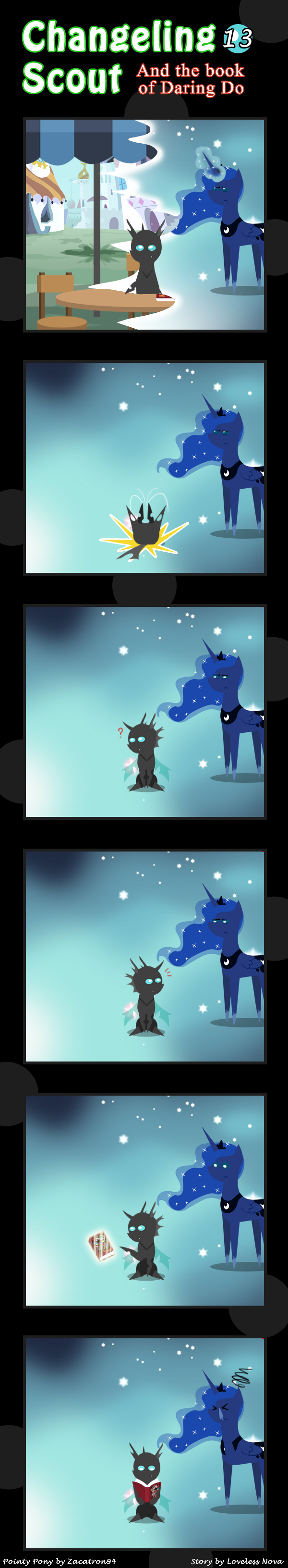 2015 book changeling comic duo equine facepalm female feral friendship_is_magic horn male mammal my_little_pony princess_luna_(mlp) vavacung winged_unicorn wings