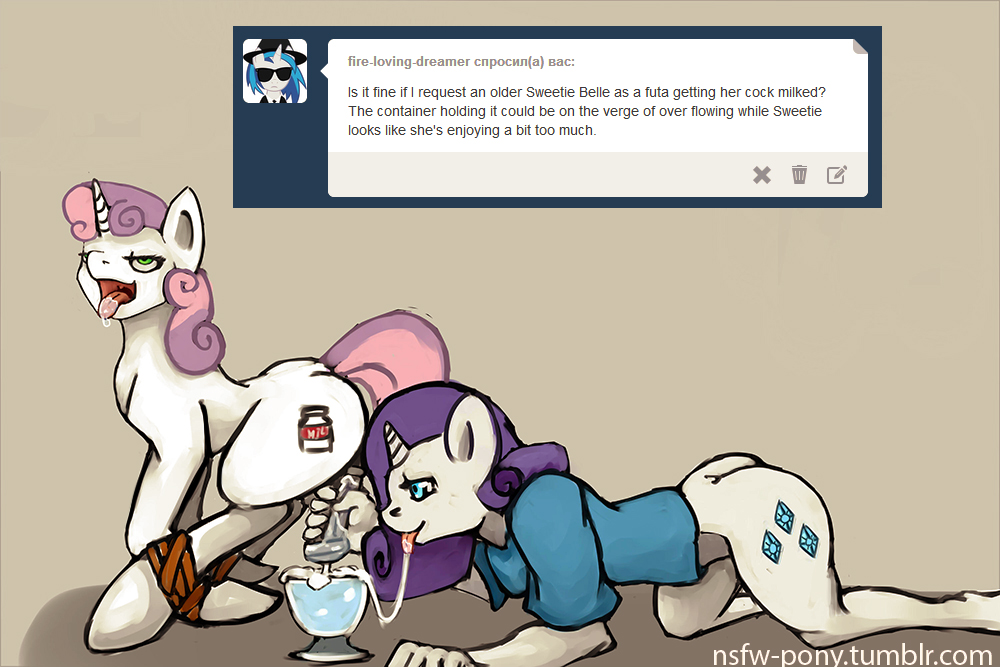 ahegao animal_genitalia anthro anthro_on_feral anthrofied bdsm bestiality black_penis blue_hair blue_shirt bondage bottomless bound breasts clothed clothing cum cum_on_penis cum_on_tongue cum_string cutie_mark english_text equine feral friendship_is_magic fur grey_background hair half-closed_eyes half-dressed handjob horn horse horsecock incest interspecies mammal my_little_pony nsfw-pony open_mouth penis pink_hair plain_background pony rarity_(mlp) rope saliva shirt sibling sisters smile sweetie_belle_(mlp) text tongue tongue_out tumblr two_tone_hair white_fur