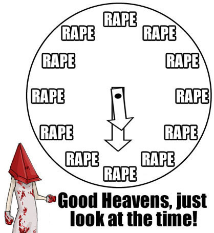 blood clock gloves good_heavens_look_at_the_time lowres pyramid_head rape rapeface silent_hill time