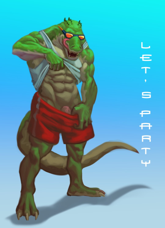abs anthro barefoot biceps blazingifrit claws clothed clothing crocodile english_text eyewear glasses league_of_legends male manly muscles open_mouth pecs penis renekton reptile scalie sharp_claws sharp_teeth shirt shorts solo standing teeth text toe_claws tongue tongue_out undressing vein veiny_penis video_games