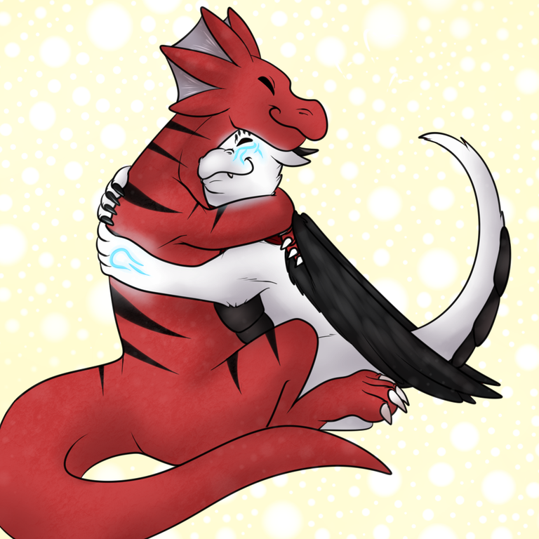 dragon duo heyitshappydoodles hug lockhrin male nyminex