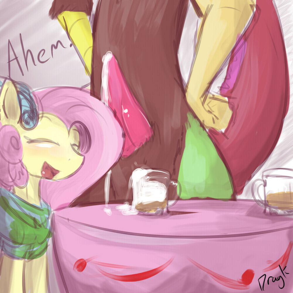 alcohol beverage brown_fur cum cum_on_penis discord_(mlp) draconequus dragk duo equine erection eyes_closed faceless_male female fluttershy_(mlp) friendship_is_magic fur hair horse inside knot male male/female mammal my_little_pony open_mouth penis pink_hair pony scalie smile tapering_penis tongue yellow_fur