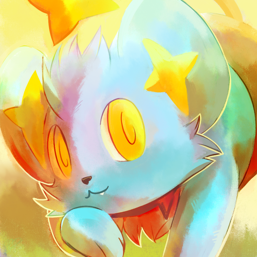 blue_fur cat feline feral fur looking_at_viewer mammal nintendo pok&eacute;mon pokyblue shinx solo video_games yellow_eyes