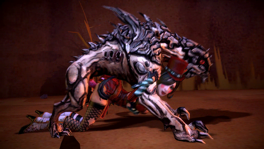 all_fours animated borderlands breasts cgi doggystyle female from_behind human interspecies looking_at_viewer mad_moxxi male male/female mammal noname55 penetration penis red_eyes sex skag source_filmmaker