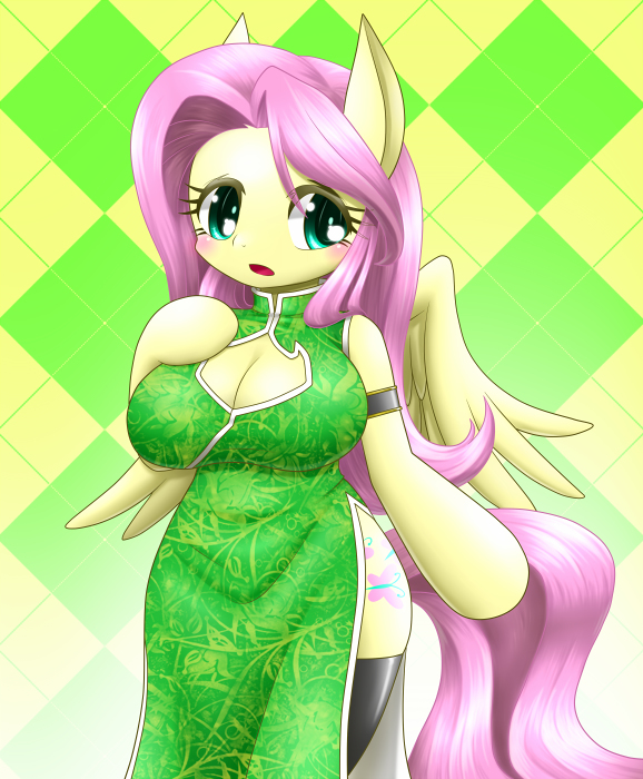 animal_ears big_breasts boots breasts cute equine eyeshadow fluttershy_(mlp) friendship_is_magic fur green_eyes hair horse invalid_tag long_hiar looking_at_viewer makeup mammal my_little_pony nice open_mouth pink_hair pony shy tongue wings yellow_fur 葉塩