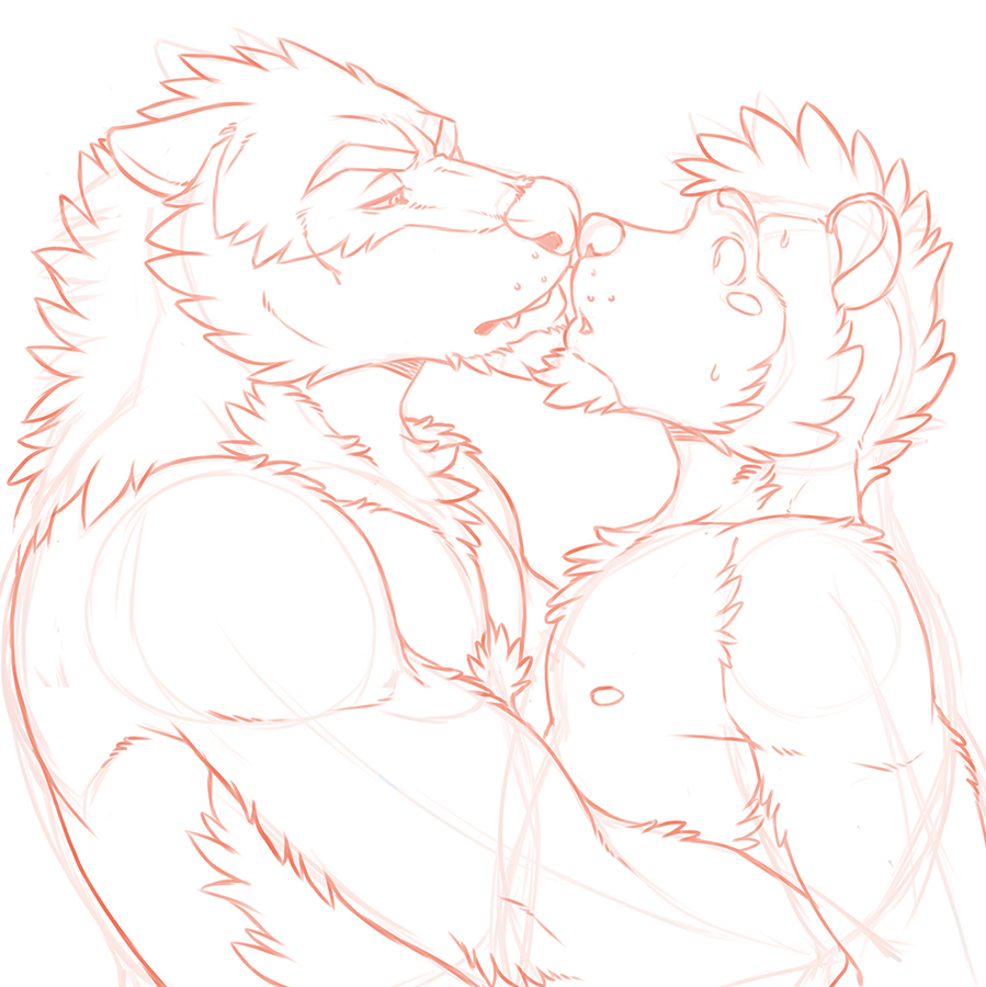 abs aluminemsiren anthro biceps chest_tuft fur male muscles nipples pecs tuft