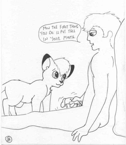 a_cat_is_fine_too after_sex bestiality cub duo feline feral human interspecies kimba kimba_the_white_lion lion male male/male mammal mike_sherman nude penis roger young