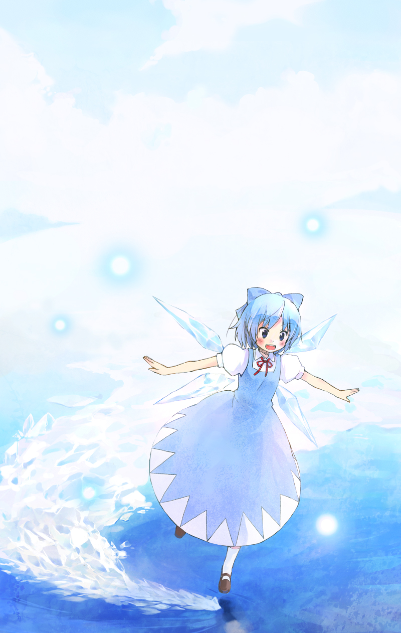 cirno highres ice md5_mismatch nonaka_yuu solo touhou water