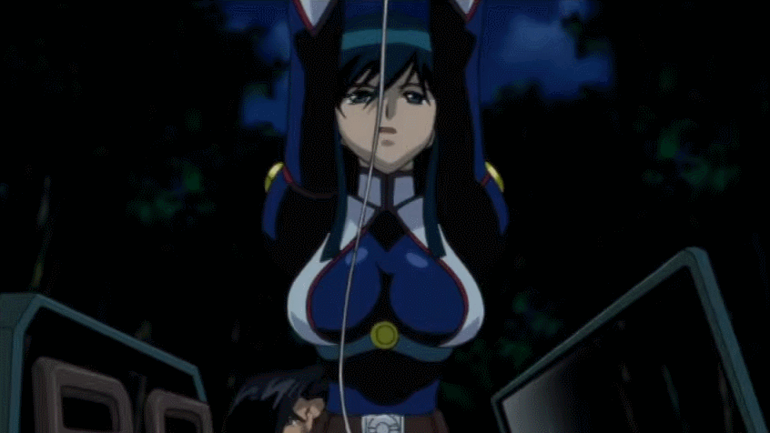 animated animated_gif ass ass_shake bangs black_hair breasts close-up female forest from_behind fujimura_shizuru gloves gun highleg highleg_leotard huge_ass impossible_clothes large_breasts leotard long_hair looking_back lowres nature night payot rope screencap shinkon_gattai_godannar!! shiny_skin sidelocks sitting solo squeeze squeezing stuck talking thong thong_leotard underwear weapon wedgie