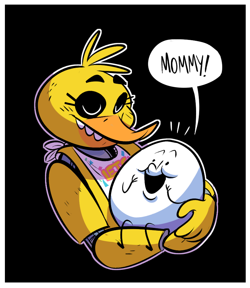 animatronic avian bird chica_(fnaf) child duo female five_nights_at_freddy's flumpty_bumpty herny machine male mechanical mother one_night_at_flumpty's parent robot son video_games young