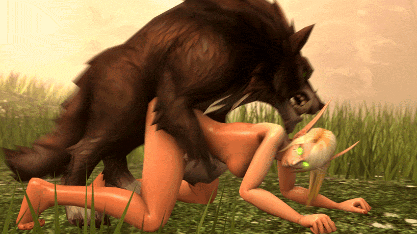 all_fours animated bestiality blonde_hair blood_elf breasts canine cgi digital_media_(artwork) doggystyle elf erection female feral from_behind glowing glowing_eyes green_eyes hair humanoid interspecies male mammal mounted nipples noname55 nude penetration penis pointy_ears sex source_filmmaker video_games warcraft wolf world_of_warcraft