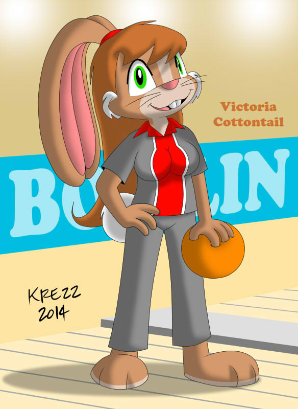 bowling clothed clothing female karavan krezz lagomorph mammal rabbit solo sport