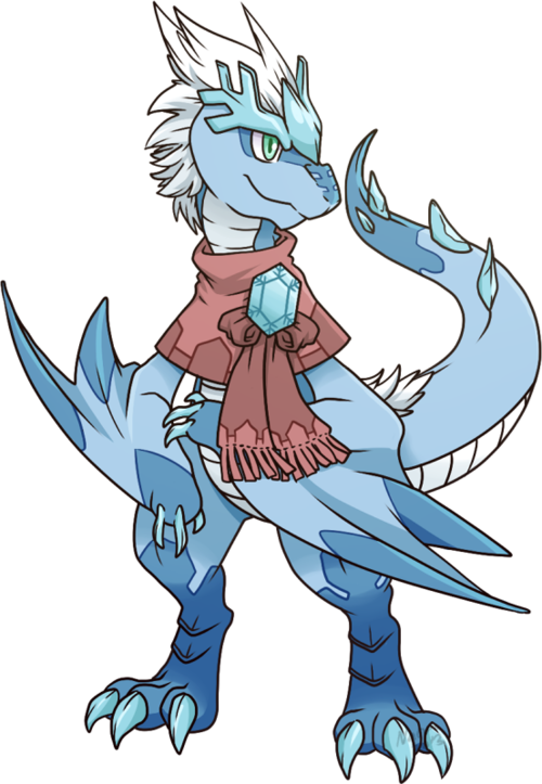 alpha_channel big_feet blue_skin chocolatekirby claws clothing crown cute diamond digitigrade dragon featureless_crotch green_eyes hair ice long_tail looking_away male model_sheet naoren scales scarf simple_background smile snowflake toes transparent_background white_belly white_hair