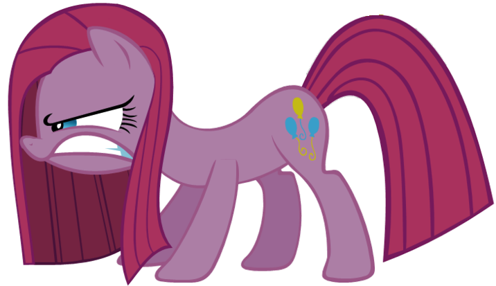 2015 alpha_channel angry annoyed blue_eyes cute cutie_mark dialogue digital_media_(artwork) earth_pony equine female feral friendship_is_magic grimace hair horse mammal my_little_pony pink_hair pinkamena_(mlp) pinkie_pie_(mlp) pony purple_eyes simple_background transparent_background zacatron94