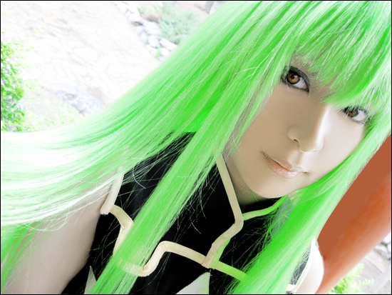 beauty c.c. cc cc_(cosplay) chinese code_geass cosplay green_hair photo real