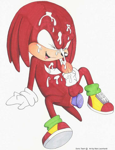 anal anal_penetration balls clothing cum eyes_closed footwear gloves knuckles_the_echidna male marc_leonhardt masturbation open_mouth penetration penis sex_toy shoes solo sonic_(series)