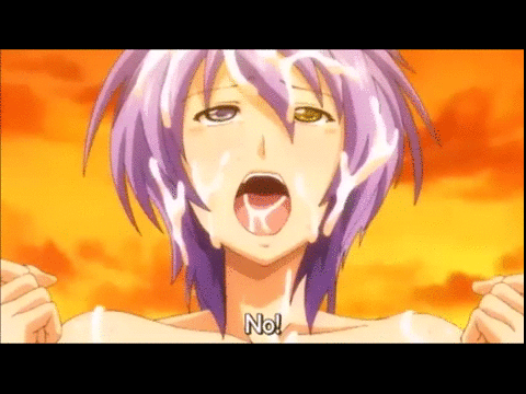 1boy 1girl anal animated animated_gif ass blue_hair breasts clenched_hands cum cum_on_body cum_on_breasts cum_on_hair cum_on_upper_body cum_while_penetrated ejaculation erection futa_with_male futanari handsfree_ejaculation heterochromia ikusa_otome_valkyrie ikusa_otome_valkyrie_g large_breasts nipples orgasm pain penis rape screaming sex short_hair t-rex_(animation_studio) thighs