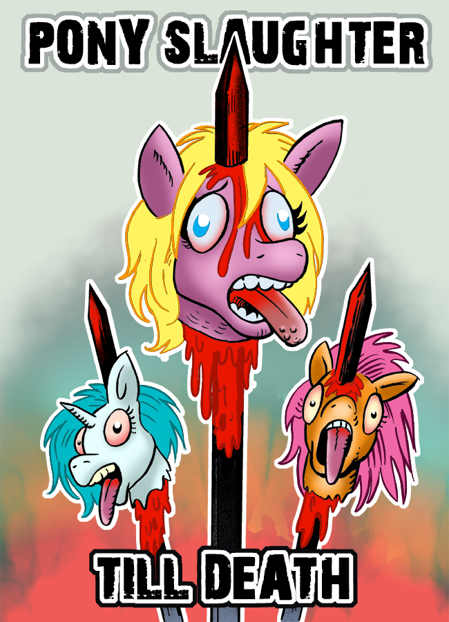 2011 ambiguous_gender blood curtsibling d: death drama equine gore grotesque grotesque_death horse impalement mammal my_little_pony open_mouth text